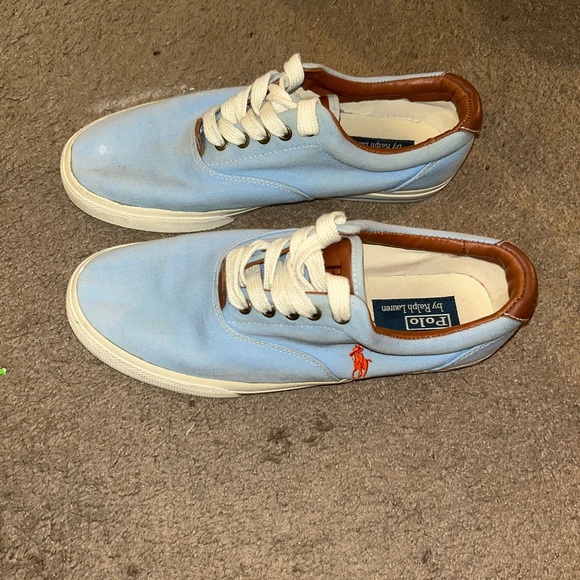 Polo by Ralph Lauren Blue and Brown Sneakers size 10 - Picture 2 of 8